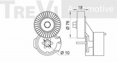 TREVI AUTOMOTIVE ta1573 -  Натяжная планка, поликлиновой ремень